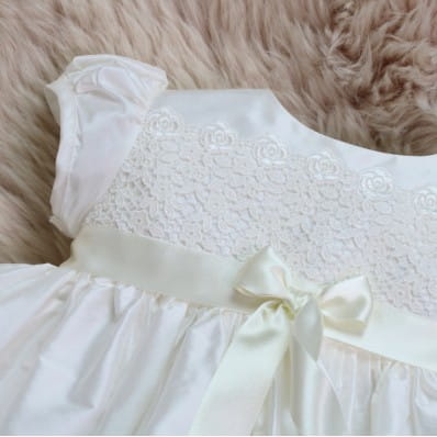 Olivia Silk and lace Christening gown