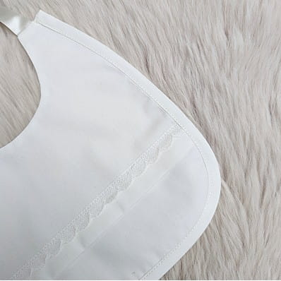Rome Cotton Baptism Bib