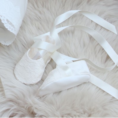 Scarlett baptism booties