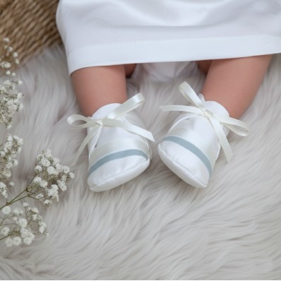 Jack silk Christening booties