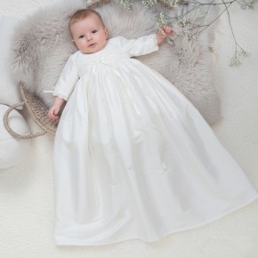 Kara 3/4 Sleeve Christening Gown