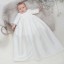 Silk and Lace Christening Gown with Lace trim