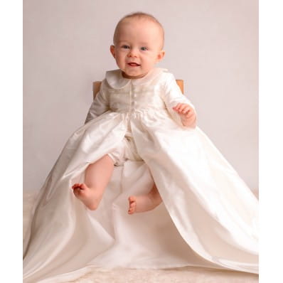 Christening Coat over Luke romper