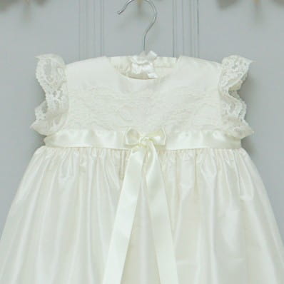 Front detail Scarlett Christening gown