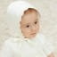 Oliver Ivory Silk Christening Bonnet