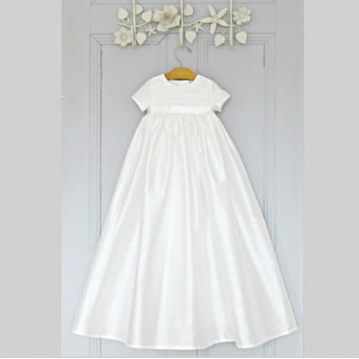 Venice Short Sleeve Christening Gown